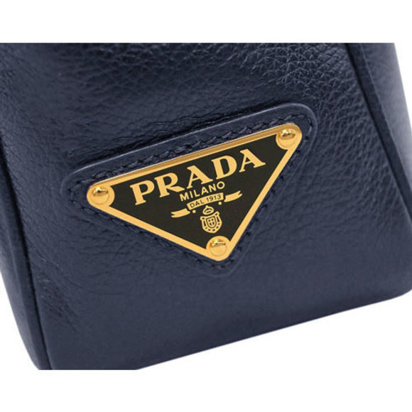 Prada Shoulder Bag Glace'Calf Baltico Calf Navy - Picture 5 of 9